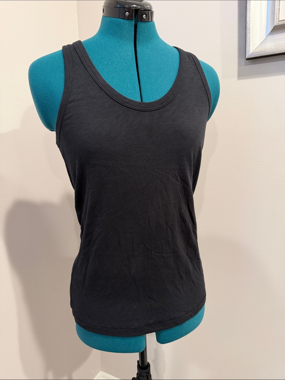 rag & bone Black Scoop Neck Racerback Tank